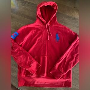 Polo Ralph Lauren Hoodie Sweatshirt vintage Pony #3 sz Large